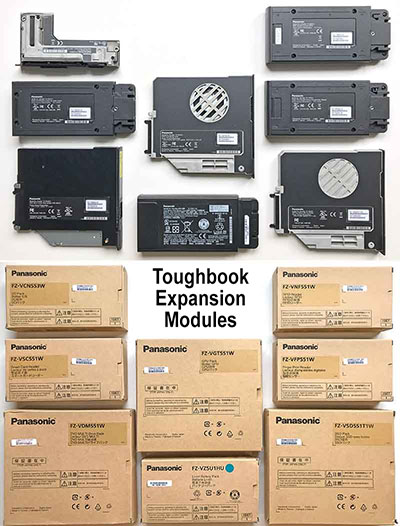 Panasonic Toughbook 56 xPAK modular expansion areas