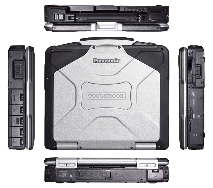 Panasonic Toughbook CF-31 Port Cover Set – AC, USB, HDMI, LAN Ethernet (Black)