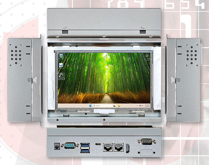 Multiple exterior views of the Winmate W07IAN3S-OFT1 Open Frame Panel PC